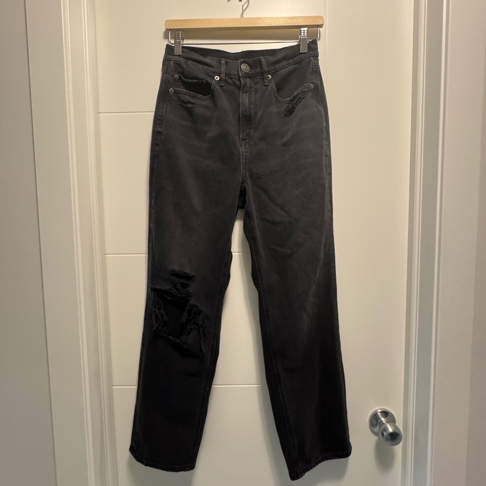 American Eagle Ripped Highest Waist ‘90s Boyfriend Jean Black